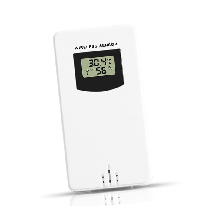 Temperatuur Vochtigheid Sensor Meter Hygrometer Elektronische Digitale Thermometer Voor Buitengebruik met Weerstations wit