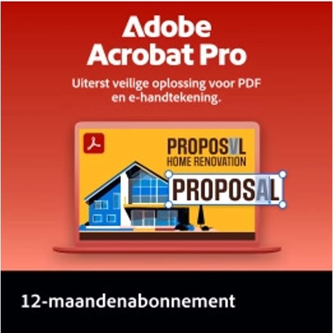 Adobe Acrobat Pro DC | 1 Gebruiker | 1 Jaar | Windows &amp; Mac