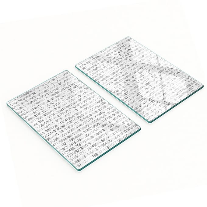 Multifunctionele decoratieve glazen keukenborden met binaire code, 2x40x52 cm