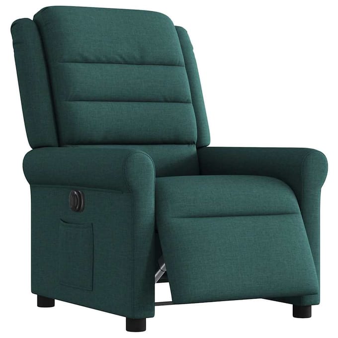 vidaXL - Fauteuil - verstelbaar - elektrisch - stof - donkergroen