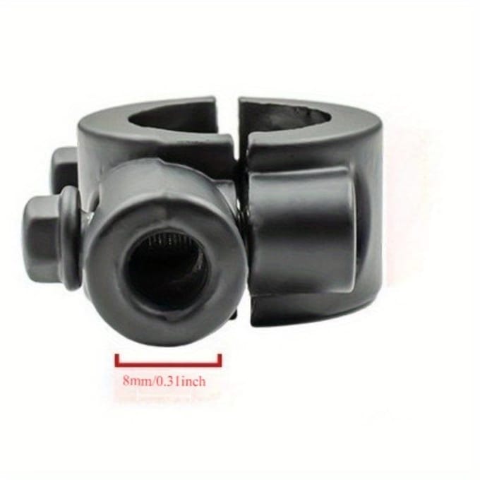 Zwarte Motorfiets Stuur 8mm Spiegel Draadmontage Houder Klem Adapter M8 gray