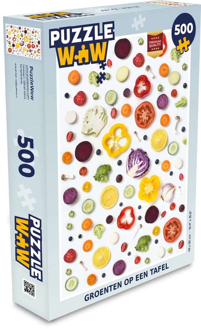 Puzzel Groenten op een tafel - Legpuzzel - Puzzel 500 stukjes