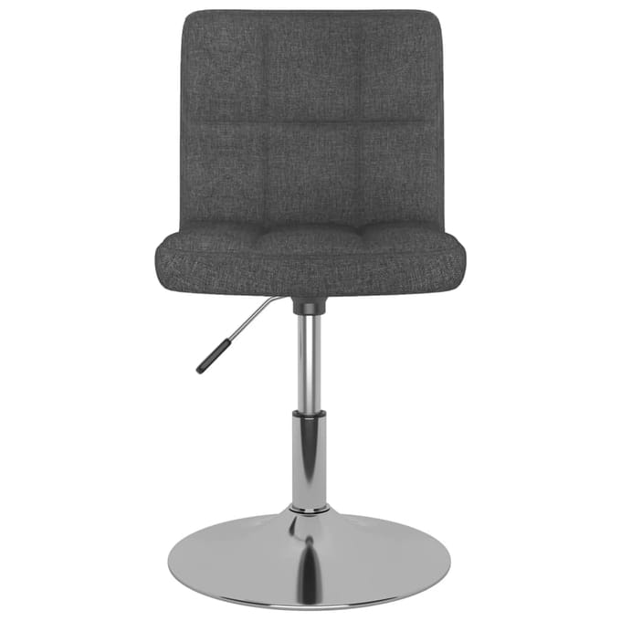 vidaXL - Eetkamerstoelen - 6 - st - draaibaar - stof - donkergrijs