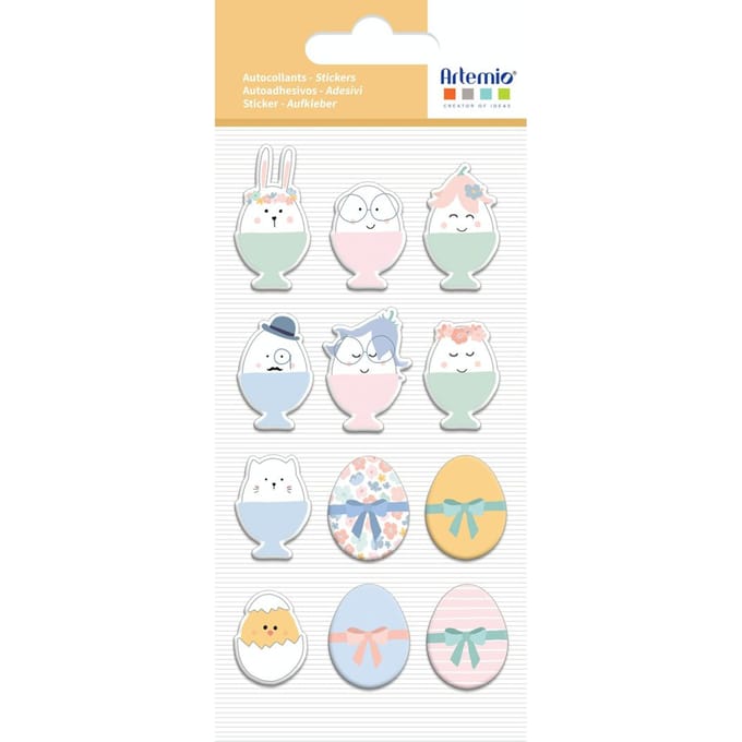 Puffy sticker "Funny Eggs"
