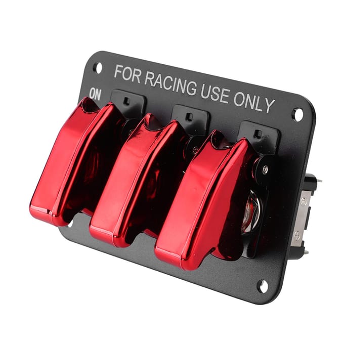 12V 20A Auto Tuimelschakelaar Combinatieschakelaar Racen Ontsteking Motor Relais Schakelaars Paneel voor Auto Camper black
