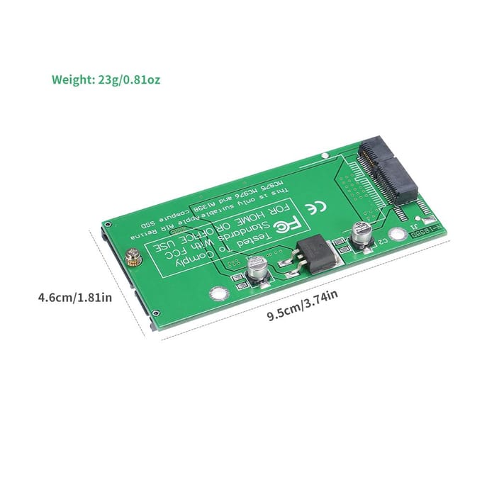 Carte adaptateur SSD pour Macbook Air et Pro Retina 2012, convertisseur de disque dur, modèle A 1425 A1398