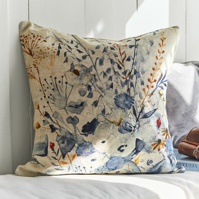 LOBERON Kussenhoes Carroll blauw/beige