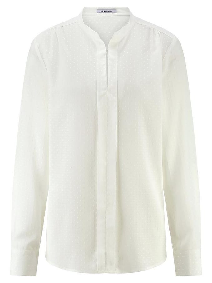 Blouse lange mouwen Van Peter Hahn wit