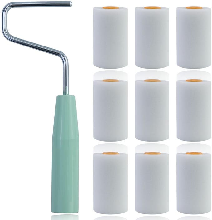 Dailygoods - Set van 9 Kleine Verfrollers voor Muur en Meubels