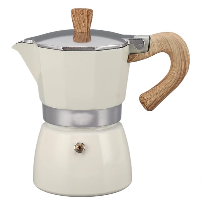 Moka Koffiepot Achtkantig Aluminium Klassiek Draagbaar Handmatig Koffiezetapparaat Moka Pot voor Kamperen White