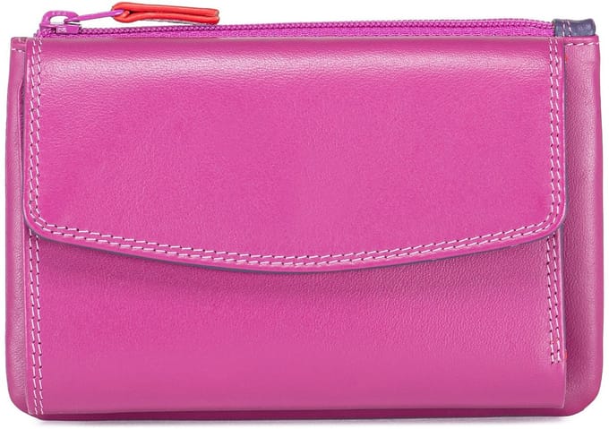 Mywalit Portemonnee RFID-bescherming Leer 14 cm - Dames - Horizontaal - sangria multi