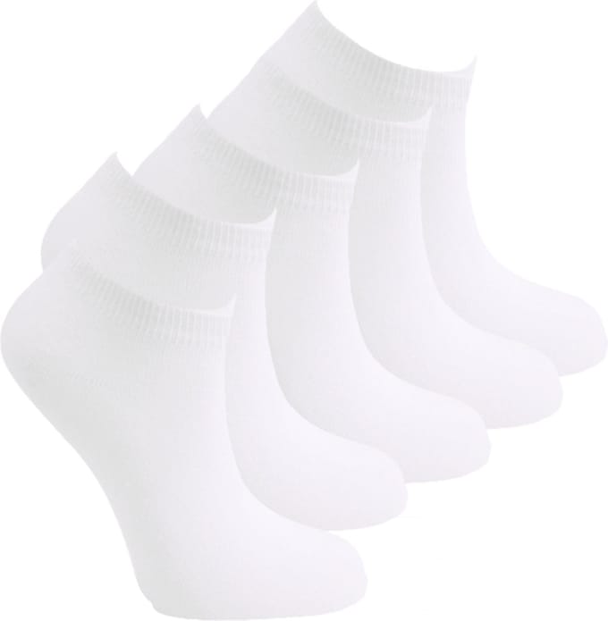 Naadloze sneakersokken | Naft | set 5 paar | wit | 47-50