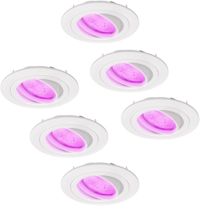 Ledvion - 6X SMART LED Inbouwspot Tokyo - Wit - Dimbaar