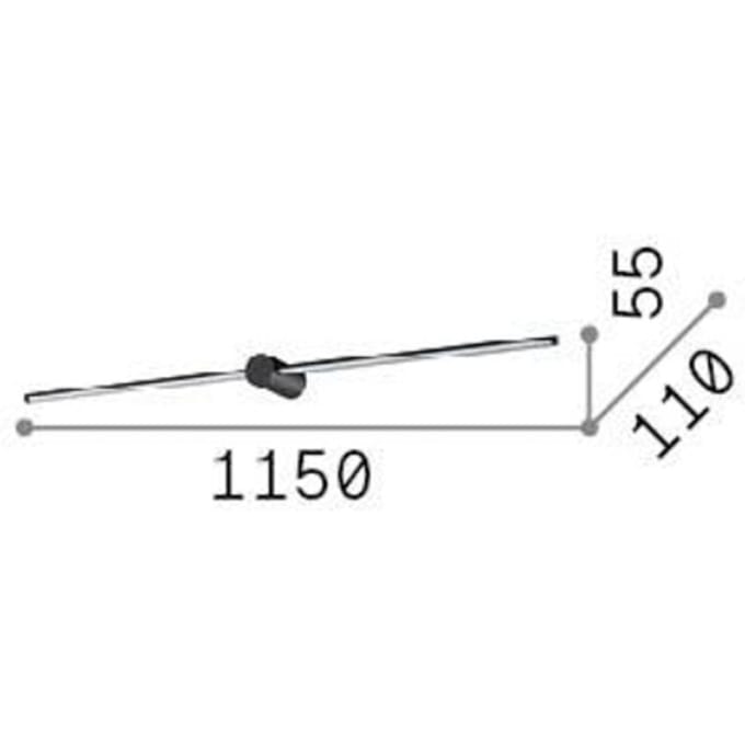 Ideal Lux LED wandlamp Filo, wit, breedte 115 cm, metaal
