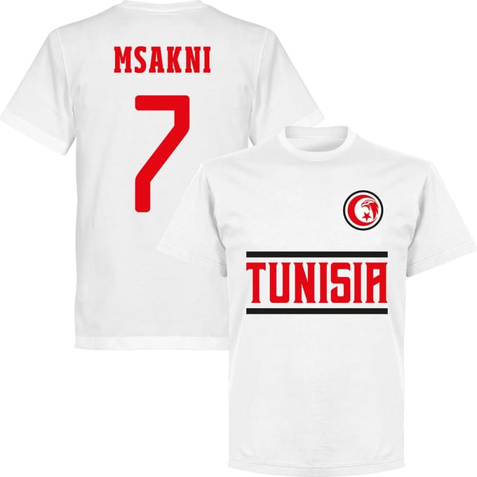 Tunesië Msakni 7 Team T-Shirt - Wit - S