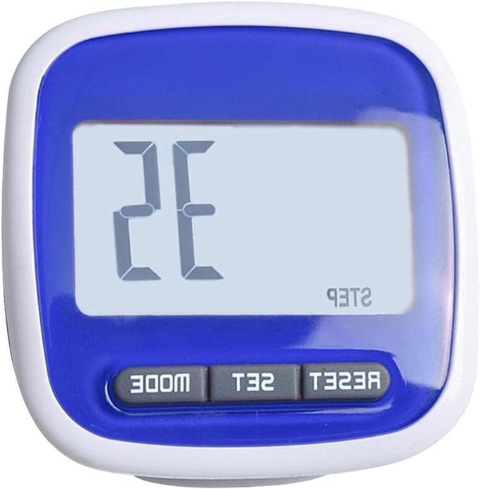 Stappenteller LCD Display - Wandelmeter Passometer - Dagelijkse Activiteiten Volgen - 3D Tri-Axis Sensor - 99999 Stappen - Blauw