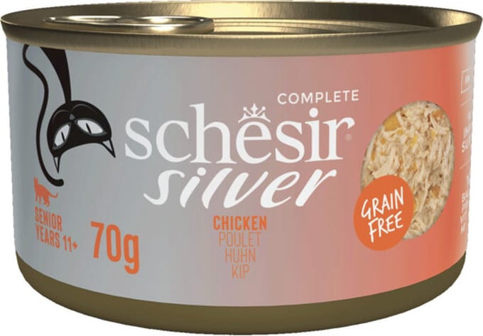 Schesir Silver Cat Bouillon Kip - 12 x 70 gr - Voordeelverpakking