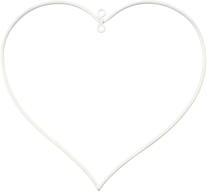 Creativ Company Metalen hart wit 13x13cm 10 stuks