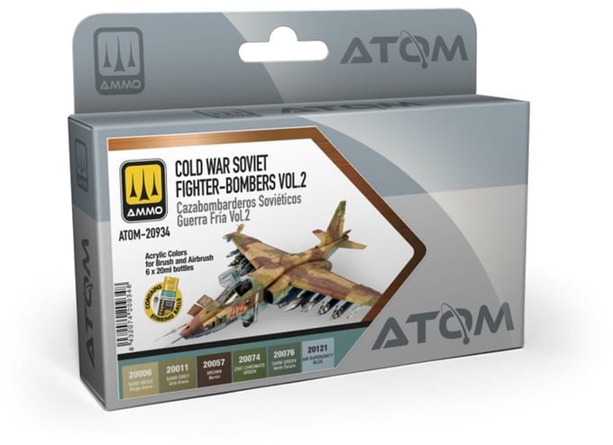 AMMO by Mig Jimenez Hobbyverf Acrylverf - MIG 20934 ATOM - Koude Oorlog - Sovjet Jachtbommenwerpers - Deel 2 Set - Acryl Set 6x20ml Verf set - 6x 20 ml