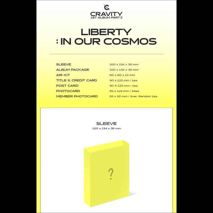 CRAVITY [VRIJHEID : IN ONZE KOSMOS] Kitalbum yellow