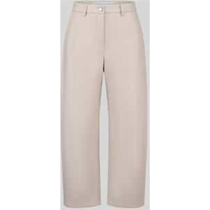 Regular fit leer- / kunstleren broek met labeldetail model 'PHIBI'