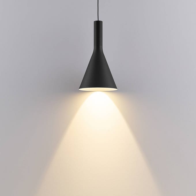 Molto Luce LED hanglamp LORA I, zwart, Ø 15 cm, dimbaar, 40°, CCT
