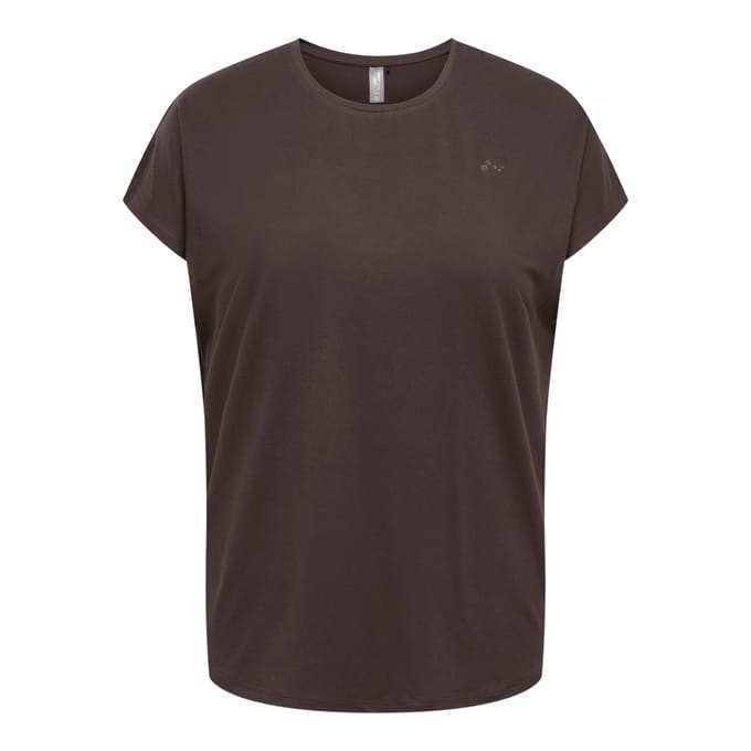 ONLY PLAY CURVY AUBREE SS BAT LOOSE TEE CUR NOOS Chocolate Torte 15185301 chocolat
