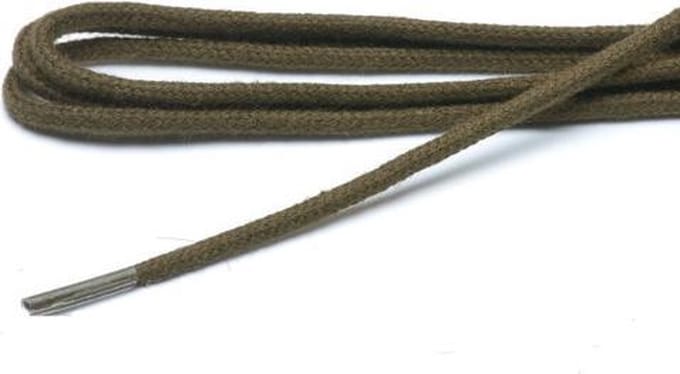 ARIESZZZ - Schoenveters - Legergroen - Rond 70 cm - 3 mm - 4-6 gaatjes