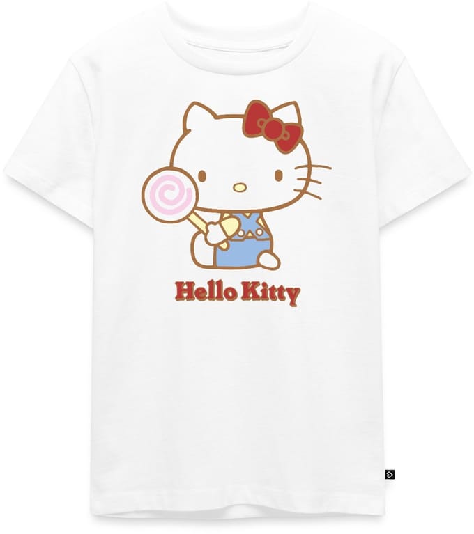 Hello Kitty Met Een Lollipop Premium T Shirt Kinderen