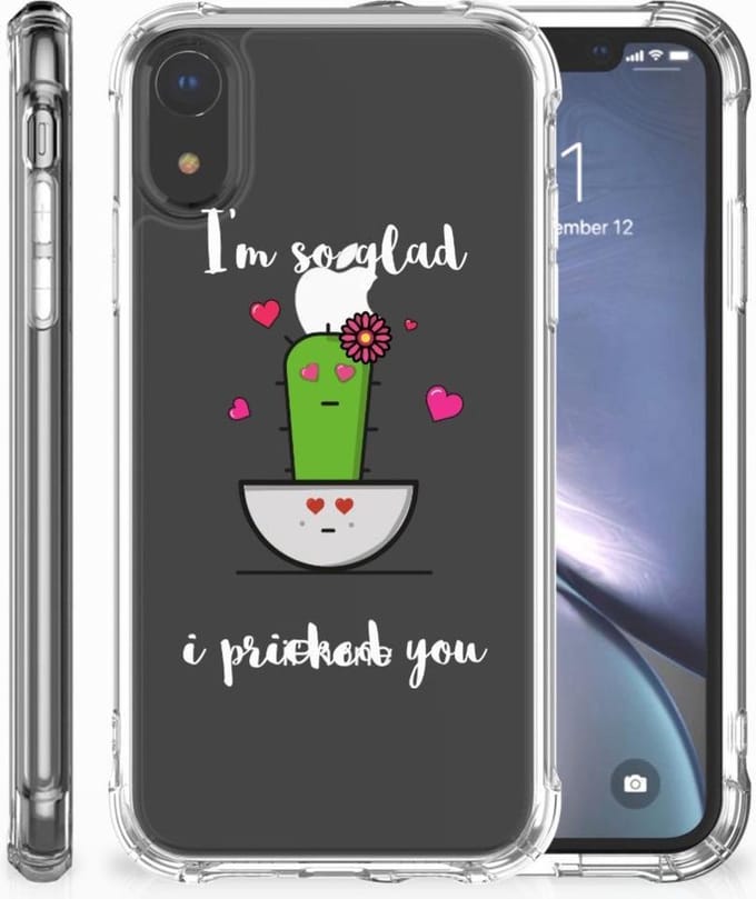 Apple iPhone Xr Stevig Bumper Hoesje Cactus Glad