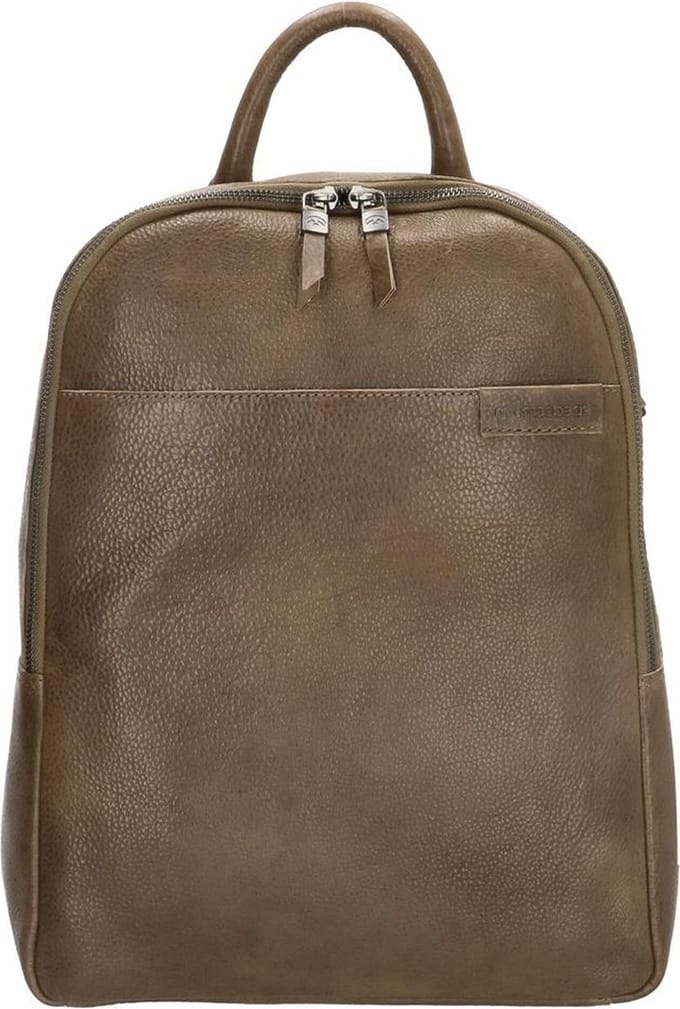 Hide & Stitches Cote d Azur Luiertas - Donkertaupe - 100% Leer
