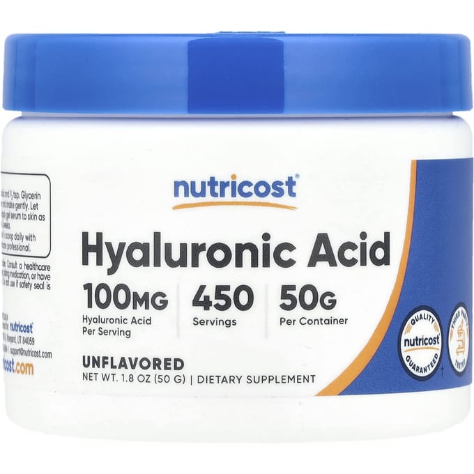 Nutricost, Hyaluronic Acid, Unflavored, 1.8 oz (50 g)