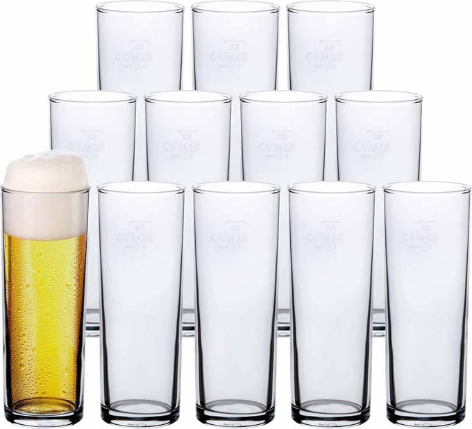 Kölschgläser geeicht Stange 0,2 l Set van 12