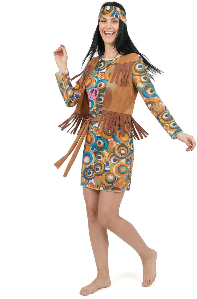 Vegaoo - Flower power psychedelisch kostuum voor vrouwen