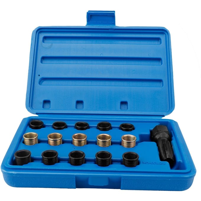 16-delige bougie-tapschroefdraadreparatieset gray