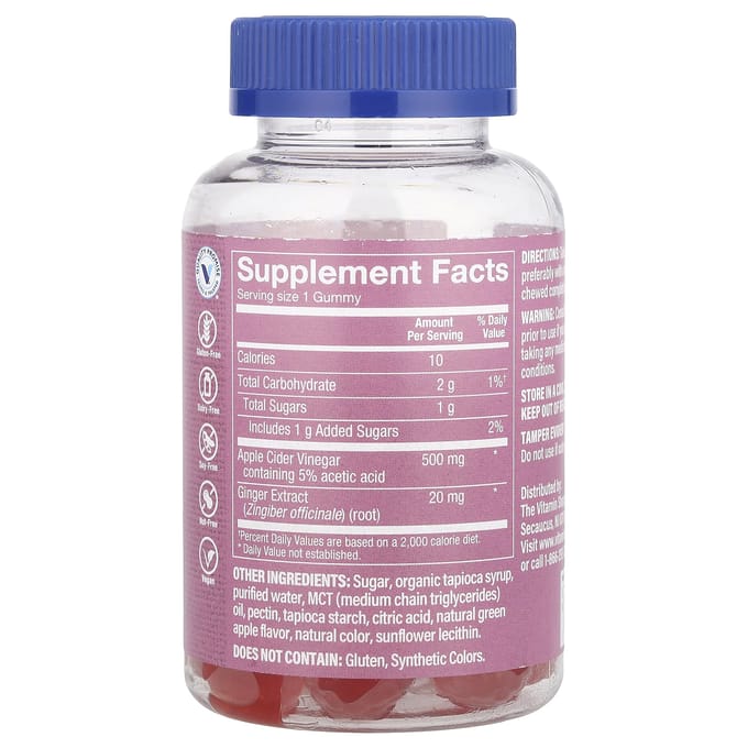 The Vitamin Shoppe, apple vinegar gummies, apples, 60 gummies