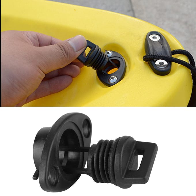 Kit de bouchon de vidange, bouchon de vidange, vis pour dériveur, kayak, canoë, bateau black