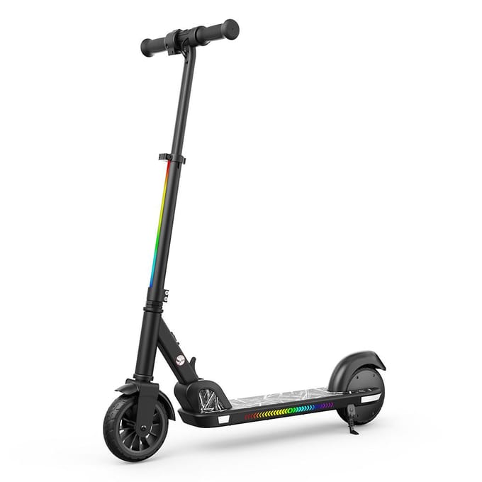 iScooter K4 Elektrische Step voor Kinderen, Bluetooth Muziekspeaker, LED Verlichtingseffecten zwart
