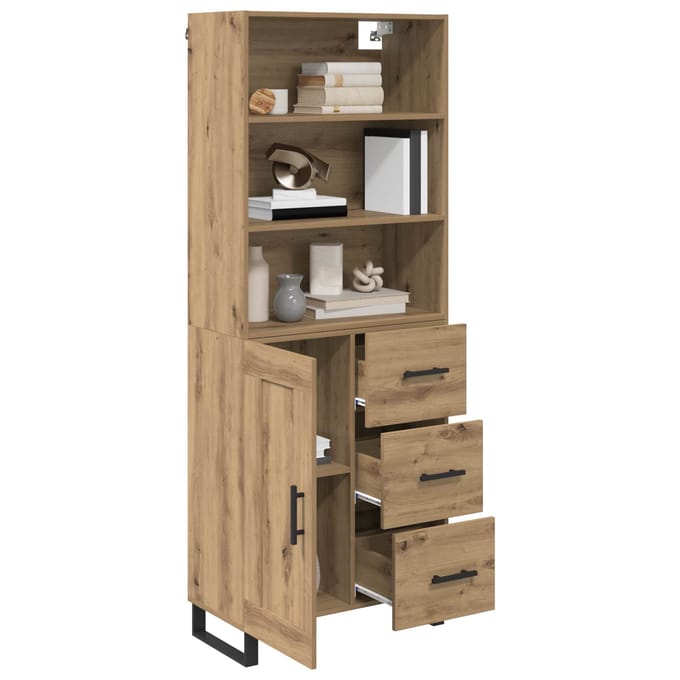 vidaXL - Highboard - 2 - st - Artisan - Eiken - 69,5 - x - 34 - x - 180 - cm