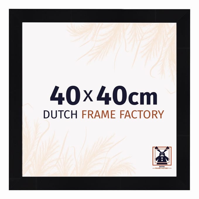 Fotolijst 40x40 cm - MDF - Zwart Hoogglans - Praag