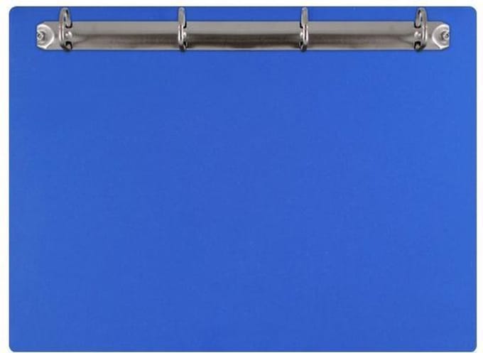 Magnetisch klembord A4 incl. ringband (liggend) - Blauw