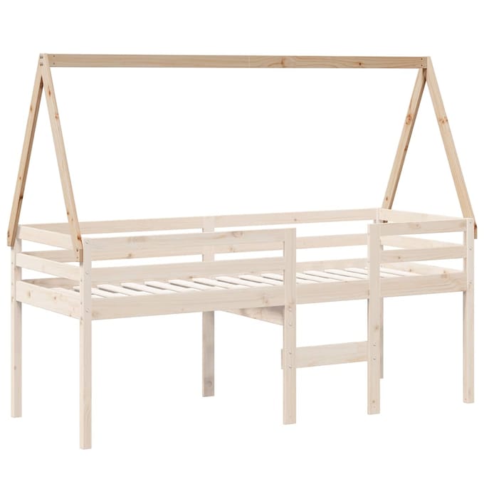 vidaXL - Kinderbedhuisje - 199x80,5x88 - cm - massief - grenenhout