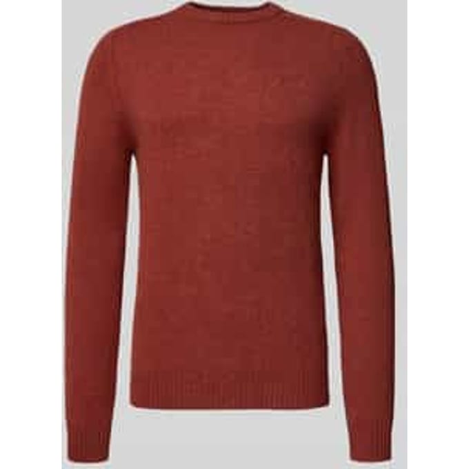 Regular fit gebreide pullover van pure wol