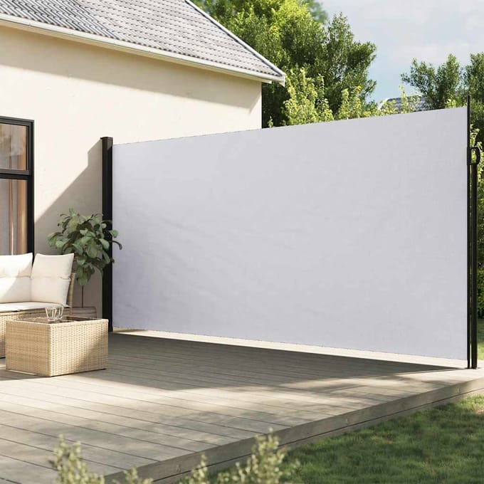 vidaXL - Windscherm - uittrekbaar - 220x500 - cm - wit