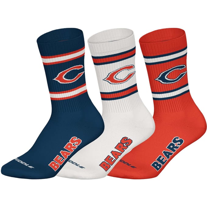 NFL CHICAGO BEARS Crew Socks - 3-pack - Navy/Wit/Oranje - Maat 43/46