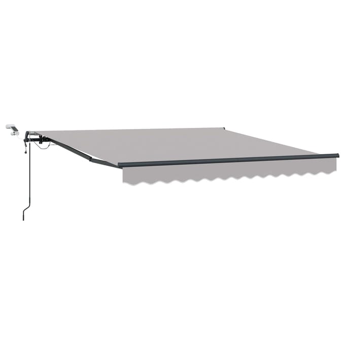 vidaXL - Uitschuifbare - luifel - Lichtgrijs - 300 - x - 250 - cm - Polyester