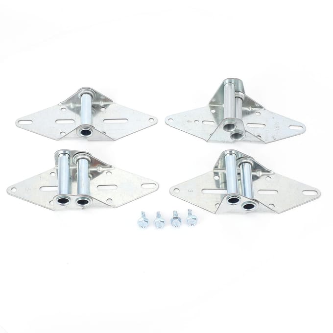 2 Sets Garagedeur Scharnieren #1#2#3#4 Heavy Duty Staal Verzinkt Garagedeur Beugel met 32 Schroeven voor Residentieel gray