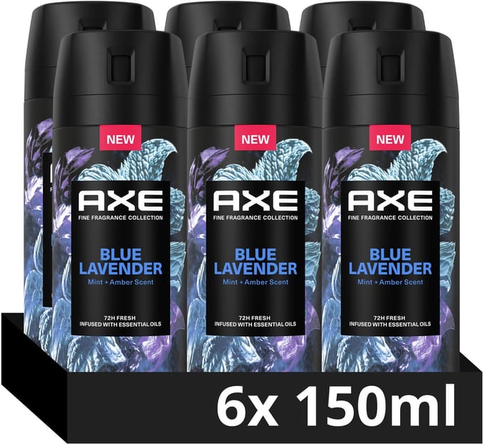 AXE - Premium Deodorant Bodyspray - Fine Fragrance Collection - Blue Lavender - 6 x 150 ml