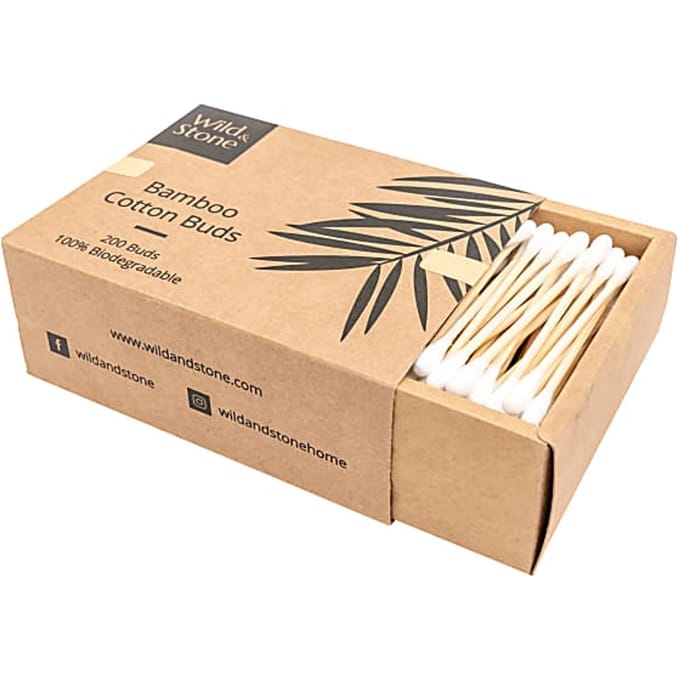 Wild & Stone Bamboo Wattenstaafjes - 200 stuks