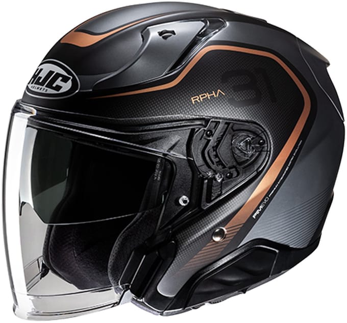 HJC RPHA 31 Kouv Zwart Brons Jethelm - Helm